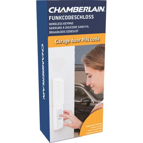Chamberlain – Serrure à code radio pour motorisations de portes de garage – Code PIN 4 chiffres – Compatible avec ML510EV, ML700EV, ML1000EV – Pile 9V