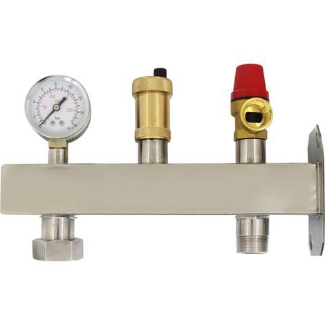 Wall Mounted Sanitary Expansion Tank and Heater Hot Water Tank Mounting and Pressure Mount Complete Kit Universal Stainless Steel Stem for Expansion Tank (Bracket Kit) (1/4)