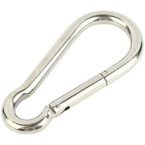 Karabiner - Edelstahl 304 - Maximale Traglast 200 kg - Für Hängematten, Schaukeln, Camping, Wandern - 4 Stück (1/5)