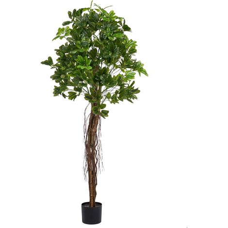 Planta artificial en maceta para interior decoración de plástico con maceta negra 175 cm Umbrella Tree