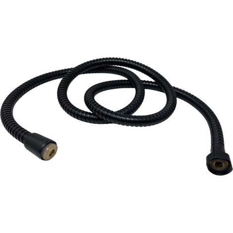 Laccio doccia nero tubo flessibile per doccetta e vasca da 150 cm attacco ½” pollici per soffione (1/3)