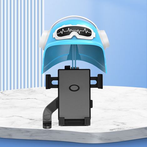 Support de téléphone portable étanche et résistant au soleil pour casque, compatible avec motos, véhicules électriques et vélos (modèles bleus). (1/5)