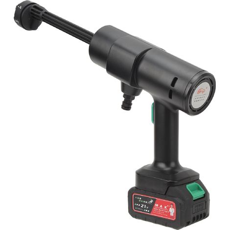 Nettoyeur haute pression sans fil 6 en 1 avec buse de pulvérisation, prise UE, 100-240 V, 12 000 mAh, 2,4 MPa, portable, pour clôtures et jardins, noir. (1/5)