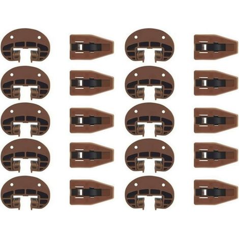 10 paires de glissières de tiroir à montage sous plan avec rouleau et butée – Glissières à rouleaux robustes pour armoires de cuisine, meubles et projets de menuiserie de bricolage (1/5)