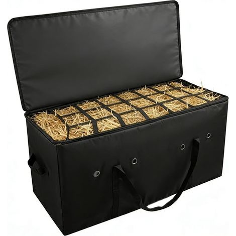 Filet a foin pour chevaux,Sac a foin chevaux,Caisse à foin pour chevaux,Filet à foin,Sac à foin,112 cm x 46 cm x 56 cm,Pour ralentir la vitesse d'alimentation votre cheval,Pour chevaux et poneys