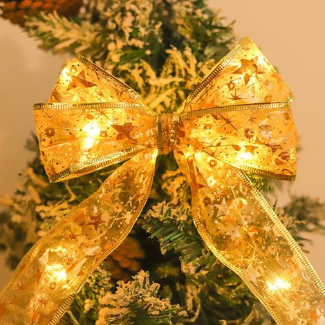 Christmas Ribbon String Lights Decorative High Brightness Reusable Ribbon Fairy Lights for Home Golden Warm Light 4m 40LED