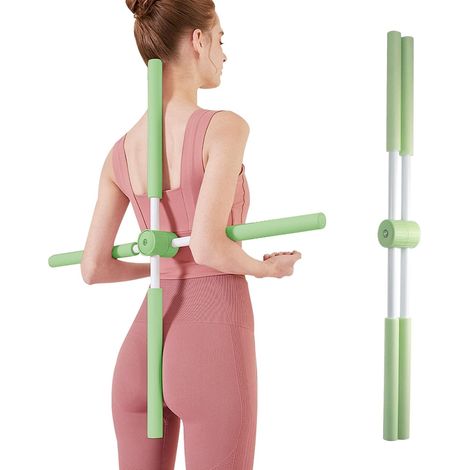 Yoga Stange - 80 cm - Núcleo De Acero Inoxidable - Espuma De Alta Densidad - Para Corrección Postural, Estiramientos Y Entrenamiento Corporal Completo - Verde (1/5)