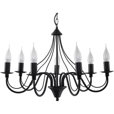 Lampada a sospensione Beron 7 E14 nera lumilo 02.159.19 (1/5)