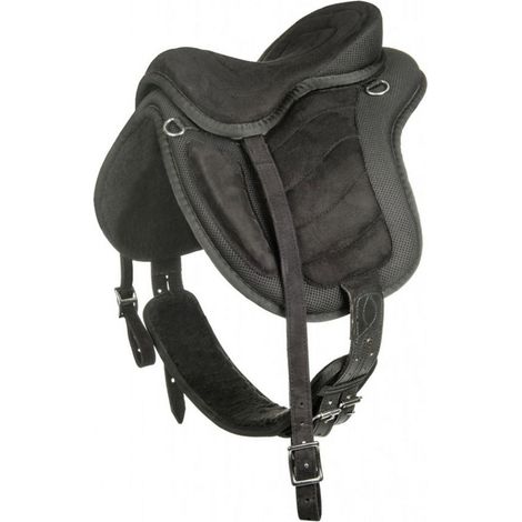 12", Noir et noir 9191: Selle anglaise Shettland complète avec sangle et consoles