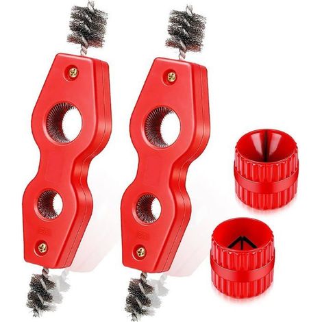 Ensemble de 4 outils d'alésage et d'ébavurage pour tuyaux en cuivre et PVC Nettoyage précis et durable (1/5)