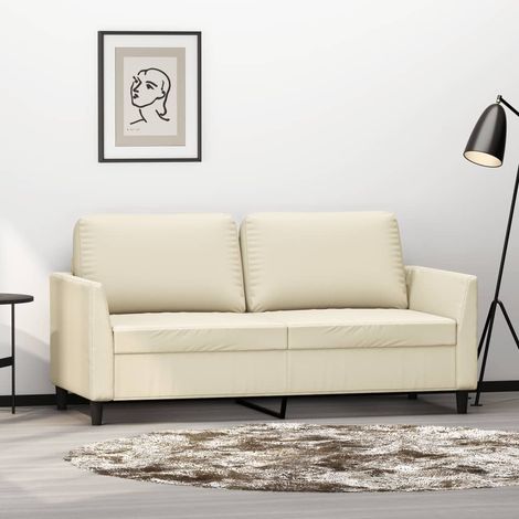 2-Sitzer-Sofa Creme 140 cm Kunstleder vidaXL (1/5)