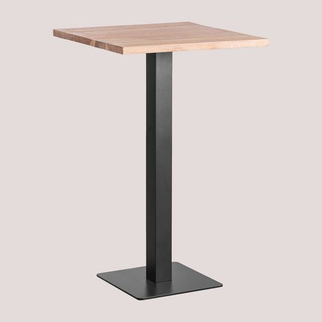 Mesa alta de bar cuadrada en madera de acacia Ristretto SKLUM             