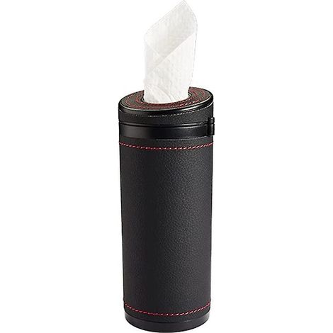 noir Porte-gobelet De Voiture, Universel Distributeur De Mouchoirs En Cuir Pu Bote De Mouchoirs En Papier Porte-serviettes De Cylindre Polyvalent (1/5)