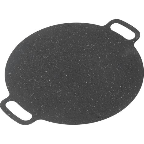 Plaque de cuisson ronde pour barbecue avec sac de rangement, antiadhésive, idéale pour le camping et la cuisine (41 cm / 16 pouces). (1/5)