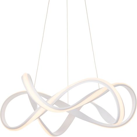 Endon Synergy - Sospensione a soffitto a LED in silicone bianco e bianco strutturato (1/5)