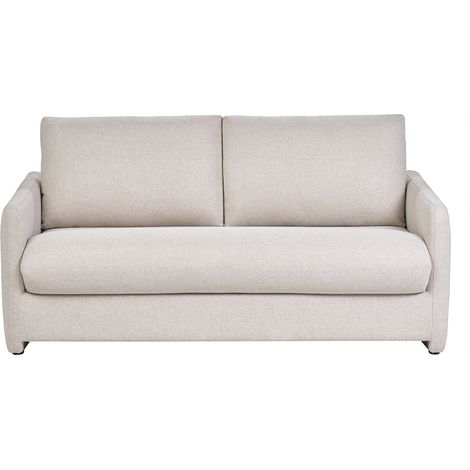 Divano letto 2 posti in tessuto beige PAULIN