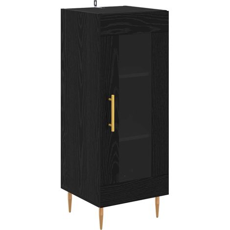 Maison Exclusive - Credenza Rovere nero 34 x 34,5 x 90 cm Legno multistrato
