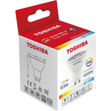 Ampoule LED spot GU10 5,5W 6500K TOSHIBA