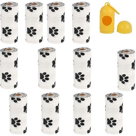 Sacs à déjections canines compostables avec distributeur de sacs (rouleau de 8)-12Roll Dispenser (1/5)