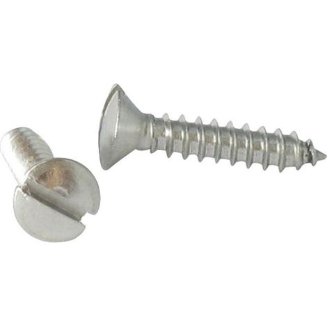 Vis tôle Inox A2 Tête fraisée bombée TFB Fendue 3.5X13-1 pièce - Vis tôle Inox A2 Tête fraisée bombée TFB Fendue 3.5X13-1 pièce (1/2)