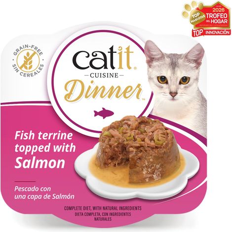 Catit Cuisine Dinner Pescado con Salmón - Comida Humeda para Gatos - 75 g