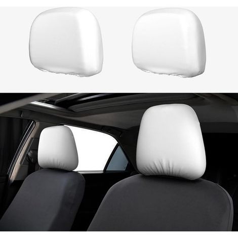 Set di copri poggiatesta per auto, neri, set da 2. Copri poggiatesta universali e lavabili. Accessori per auto, accessori per interni auto, coperture protettive. (1/5)