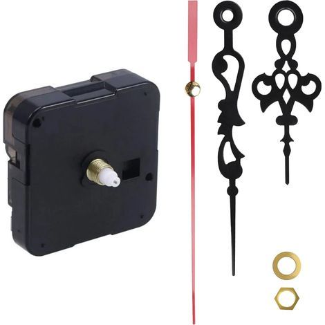 Rwoythk – Mécanisme d'horloge murale silencieux – Mouvement quartz 5,5 x 5,5 x 1,5 cm – Aiguilles en aluminium légères et durables – Pour horloges artisanales (1/5)