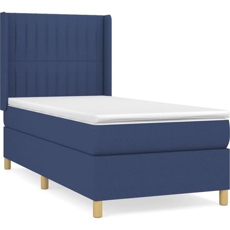 Maison Exclusive - Giroletto a Molle con Materasso Blu 90x200 cm inTessuto