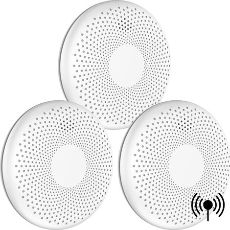 Détecteur de fumée et de monoxyde de carbone interconnecté Aroha Link - Batterie 10 ans - Alarme incendie et CO interconnectable - 3 pièces (1/5)
