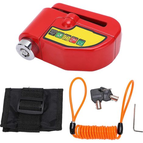 Scheibenbremsschloss mit Alarm, wasserdichtes Diebstahlsicherungsschloss aus Stahl für Fahrräder, Elektroroller und Motorräder, verstärkter Schutz. (1/5)