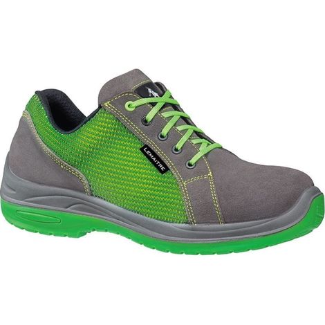 Scarpe antinfortunistiche basse Lemaitre Skate S3 CI SRC 100% non metalliche Verde / Grigio 42