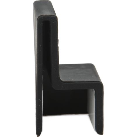 Lot de 10 protections d'angle en silicone en forme de H (2,5 x 2,5 x 4,7 cm), souples et sécurisées, pour meubles et meubles. Protection d'angle pour bébé (noir). (1/5)
