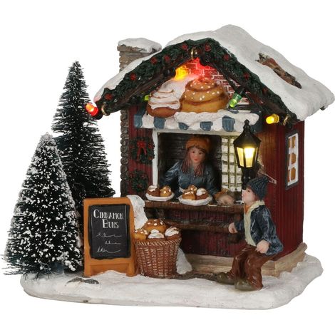 Luville Village de Noël Multicolores H10.5xl8.5xL12cm