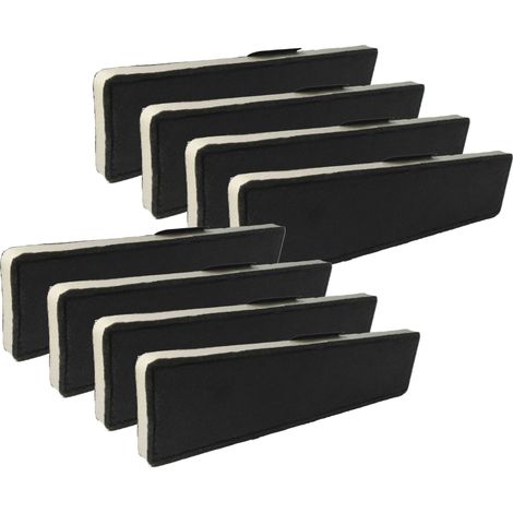 vhbw 8x Filtres à charbon actif compatible avec Miele DA 1100, DA 1160, DA 1100-100, DA 1050-55, DA 1060 hotte aspirante - 43 x 10 x 2 cm