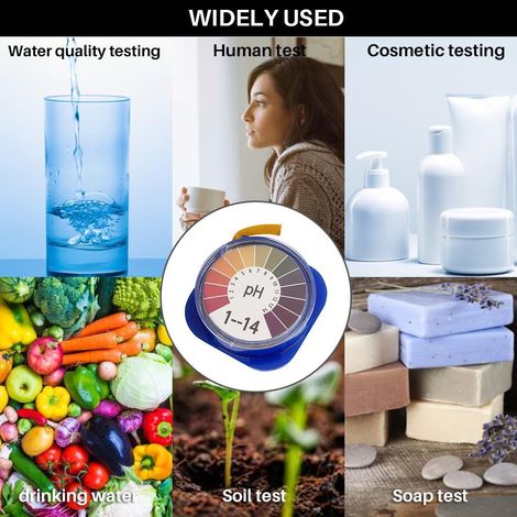 Un jeu de bandelettes de test alcalines pour tester les vernis à base d'eau sur les plantes de jardin et d'aquarium (AA) (1/5)