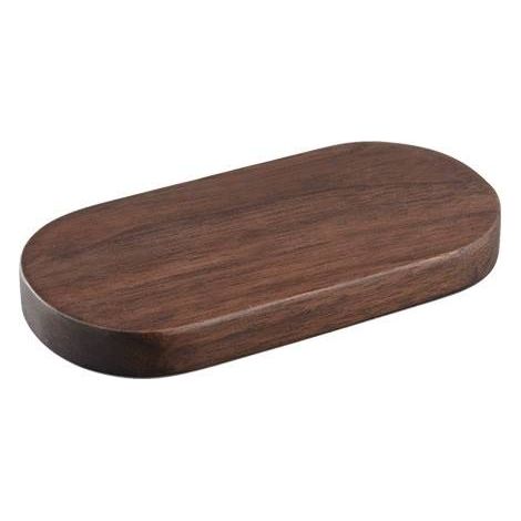 Basi decorative in legno di noce nero - piedini antiscivolo - mini vassoi per intrattenere - piccoli vassoi per servire tè e caffè - piatti ovali in legno per il bagno