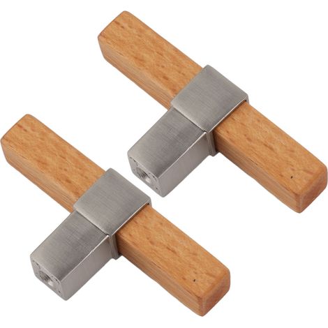 Stück Holzgriffe für Schränke, einlochig, Knöpfe für Küchenschubladen, Schränke, Kleiderschränke, gebürstetes Silber (1/5)