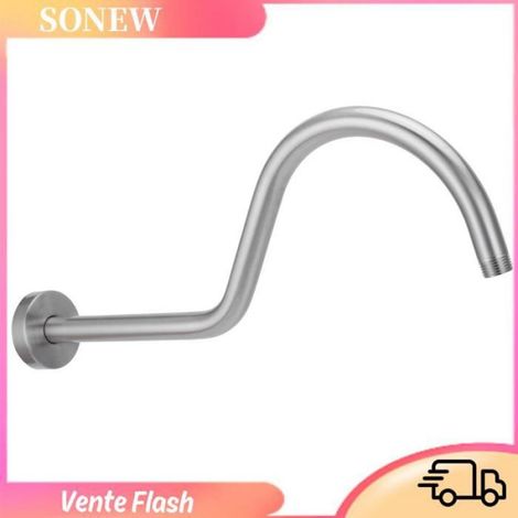 Bras De Douche - Acier Inoxydable Brossé - Longueur 43,2 Cm - Filetage NPT 1/2 - Pour Pomme De Douche Murale - 1 Pièce (1/5)