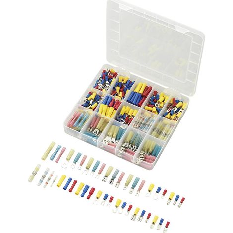 ASSORTIMENT DE COSSES TRU COMPONENTS 739925 0.50 MM² 2.50 MM² BLEU, JAUNE, ROUGE, BLANC 382 PC(S) (1/2)