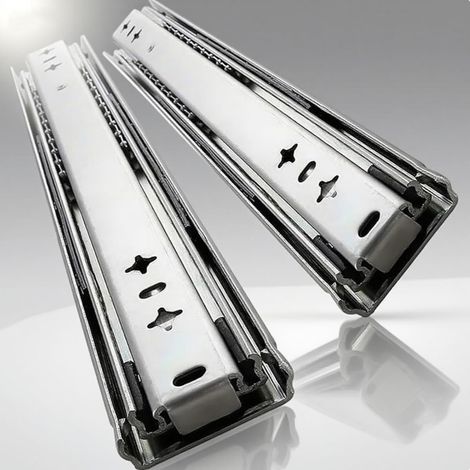 Glissières de tiroir télescopiques robustes 53 mm, extension complète, (1/5)