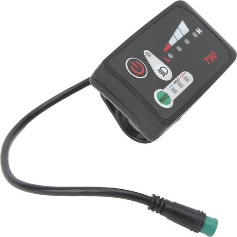 Écran LCD étanche pour vélo électrique, compteur de vitesse avec connecteur 5P, compatible guidon 22.2mm et batterie 48V (1/5)