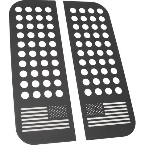2PCS Décorations de Fenêtre Arrière en Alliage d'Aluminium Panneau de Verre Trim Compatible Jeep Wrangler JL JT Unlimited 4 Portes (1/5)