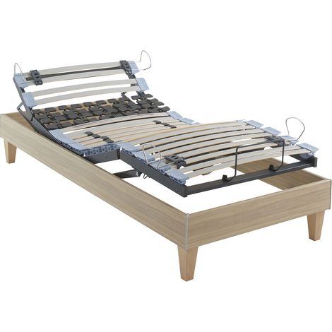 Sommier électrique Someo TPR 50 décor chêne clair 90x190