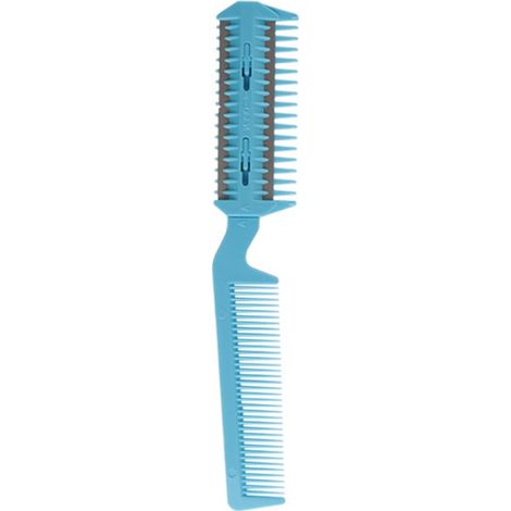 peigne - peigne de coupe de cheveux - peigne de rasoir - 20,940,9 cm - bleu - plastique