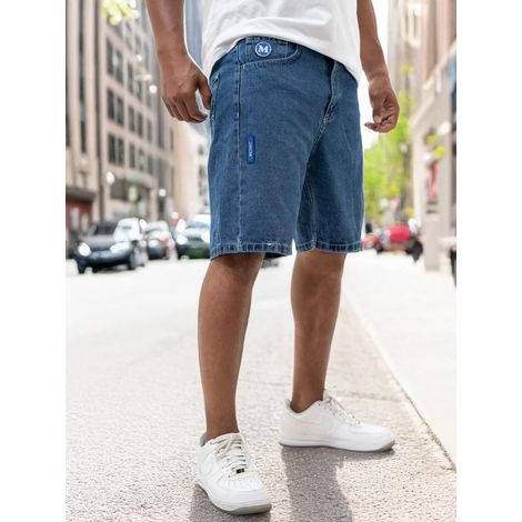 Pantalones cortos vaqueros b谩sicos azules para hombre MyStars, talla 30 (1/5)