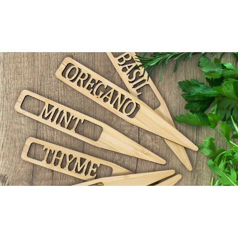 Etiquettes De Jardin - Marqueurs Plantes En Bambou Forme T - Pour Potager Jardin Pépinière Bac À Semis - Lot De 20 (1/5)