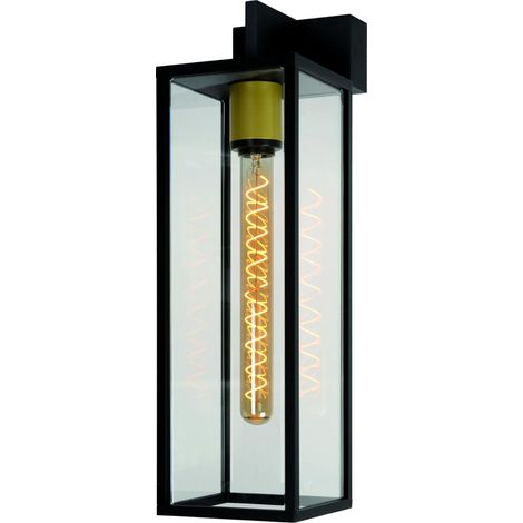 Applique extérieure haute noire E27 40W Laurens Lucide (1/2)