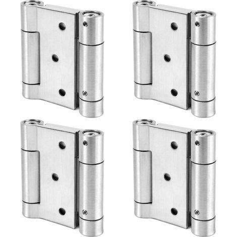 Charnière de porte tournante, charnière en acier inoxydable 304 pour porte tournante et porte tournante pour café, porte de salon, jusqu'à 15 kg Charnière à visser, 76 mm,4 pièces (1/5)
