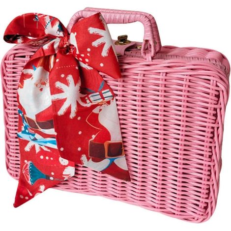 AURA Kunstrattan-Weihnachtsbox, einzigartiger Picknickkorb, Geschenk-Aufbewahrungsbehälter, Dekoration, Partyzubehör, (B) (1/5)