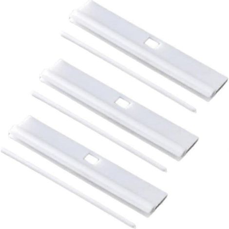 Supports de stores verticaux 5" (127 mm) - Supports blancs de rechange pour lames de stores vénitiens - Accessoires pour stores verticaux réglables - Paquet de 20. (1/3)